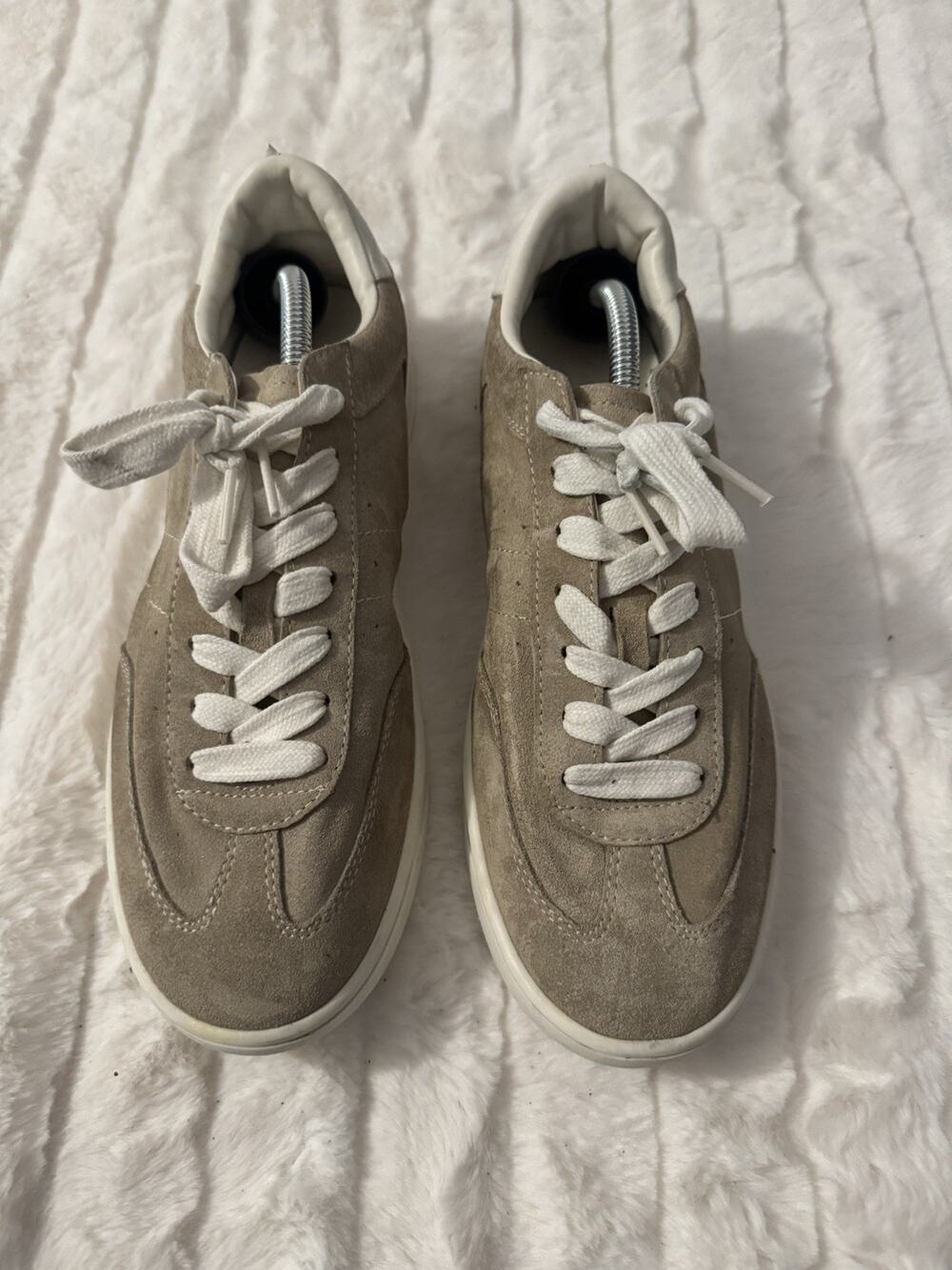 ZARA Women’s Beige Suede Low Top Lace Up Casual Sneakers EU 39 US 8